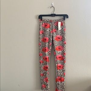 Cozy floral cheetah print pants